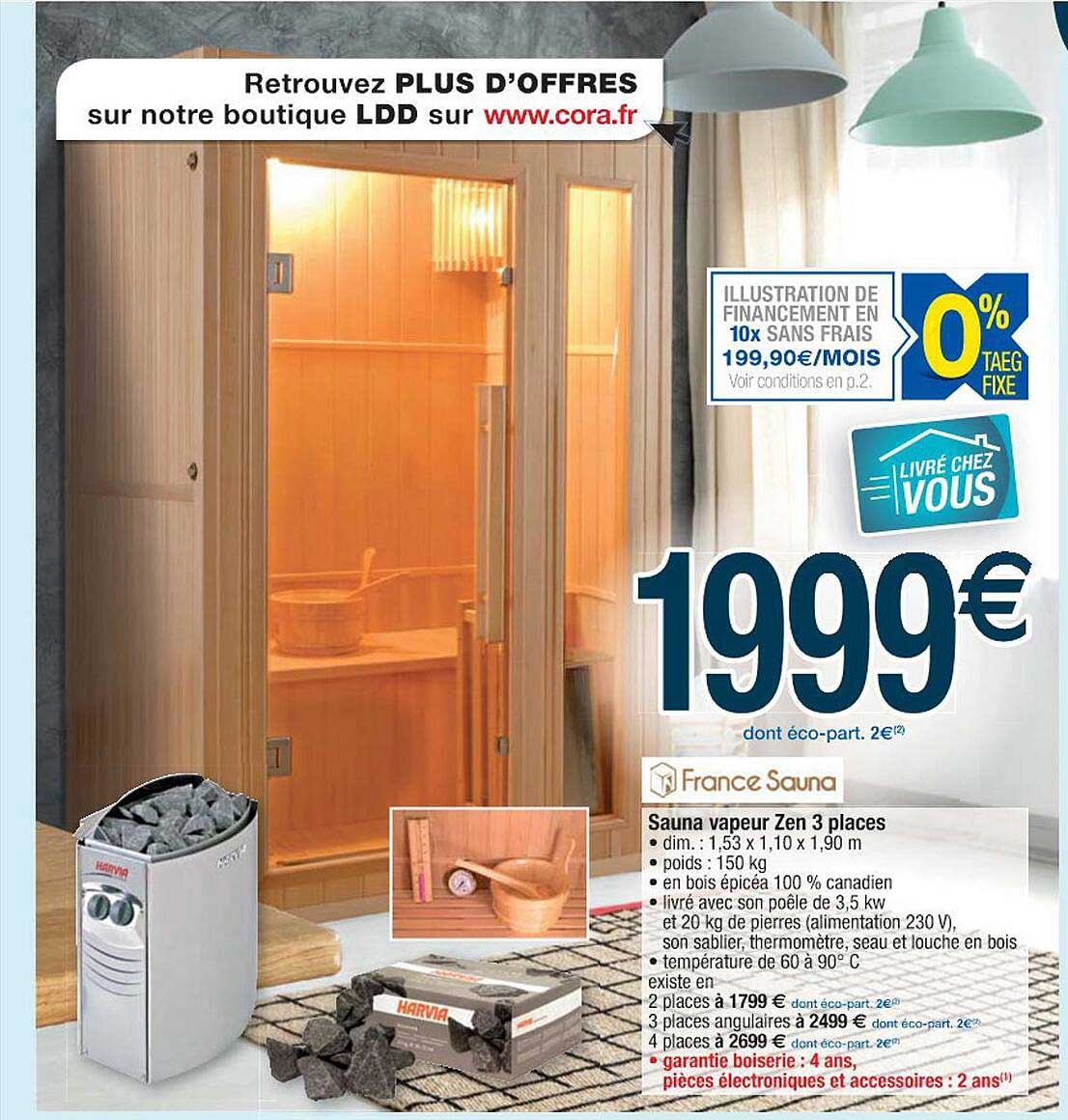 sauna vapeur zen 3 places france sauna