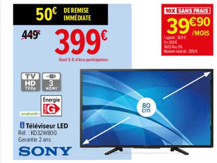 Téléviseur Led 80 Cm Sony