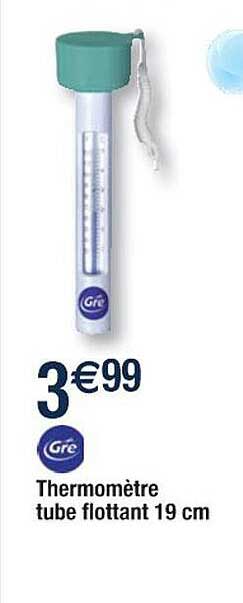 Thermomètre Tube Flottant 19 Cm Gré