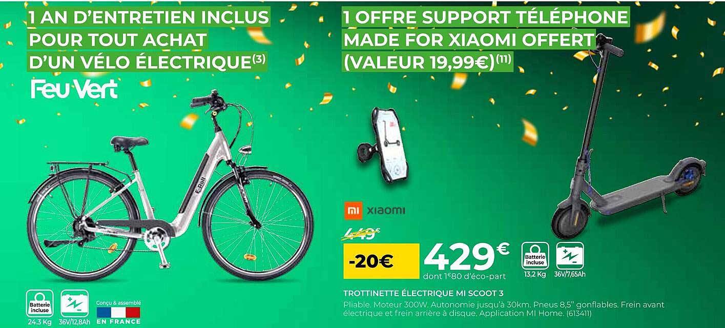 trottinette électrique mi scoot 3 xiaomi