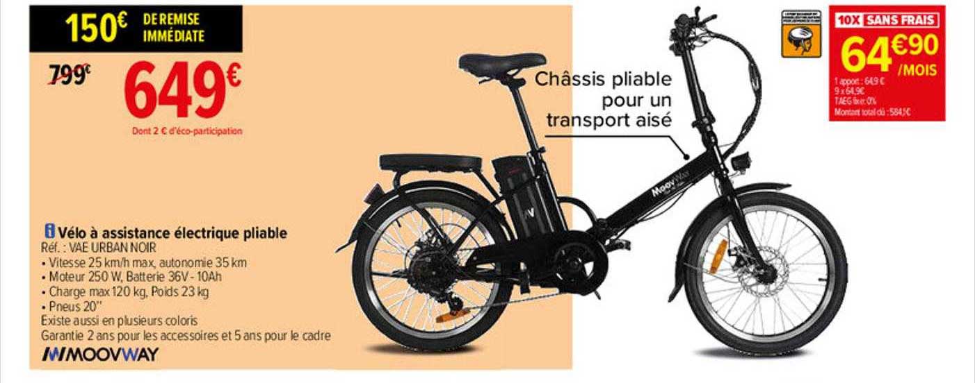 vélo à assistance électrique pliable