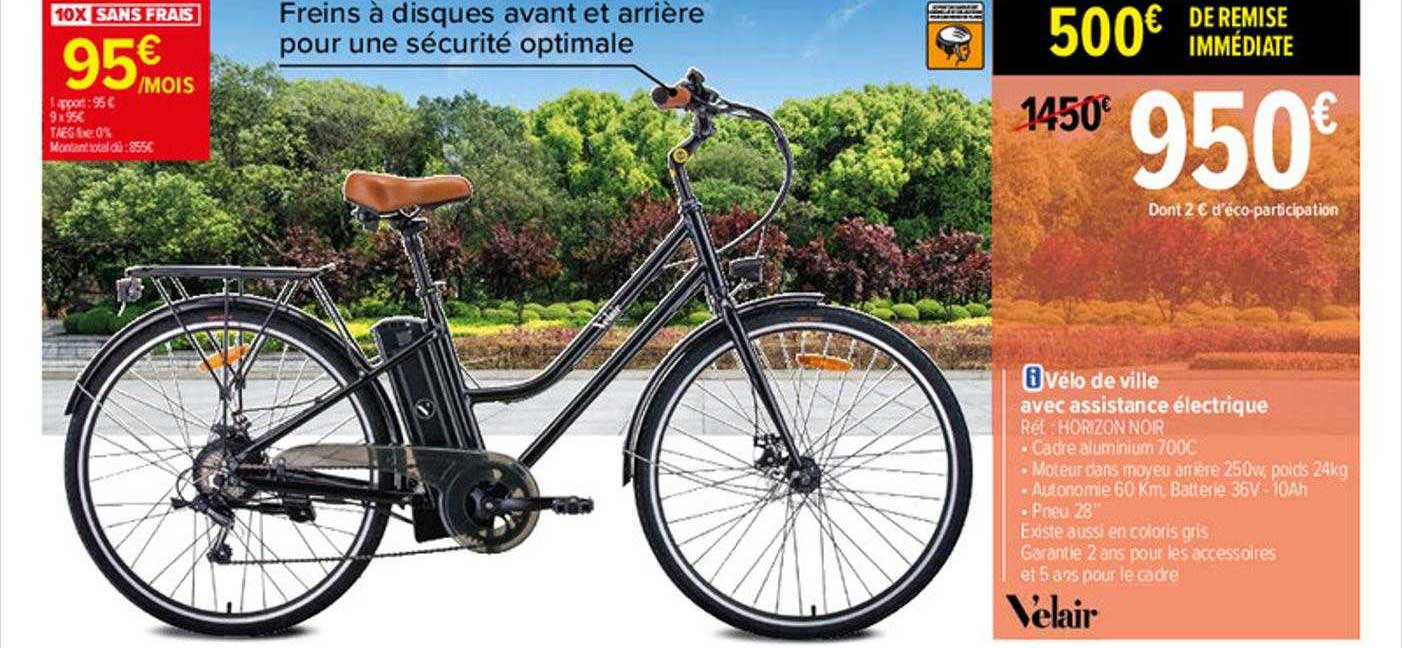 vélo de ville avec assistance eléctrique