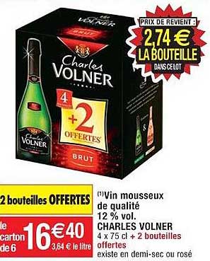 vin mousseux de qualité 12% vol. charles volner