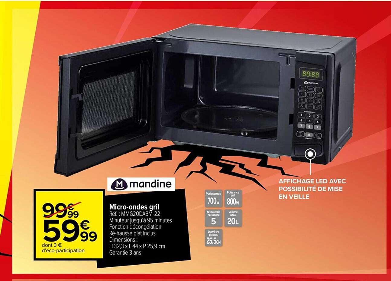 micro-ondes gril mandine