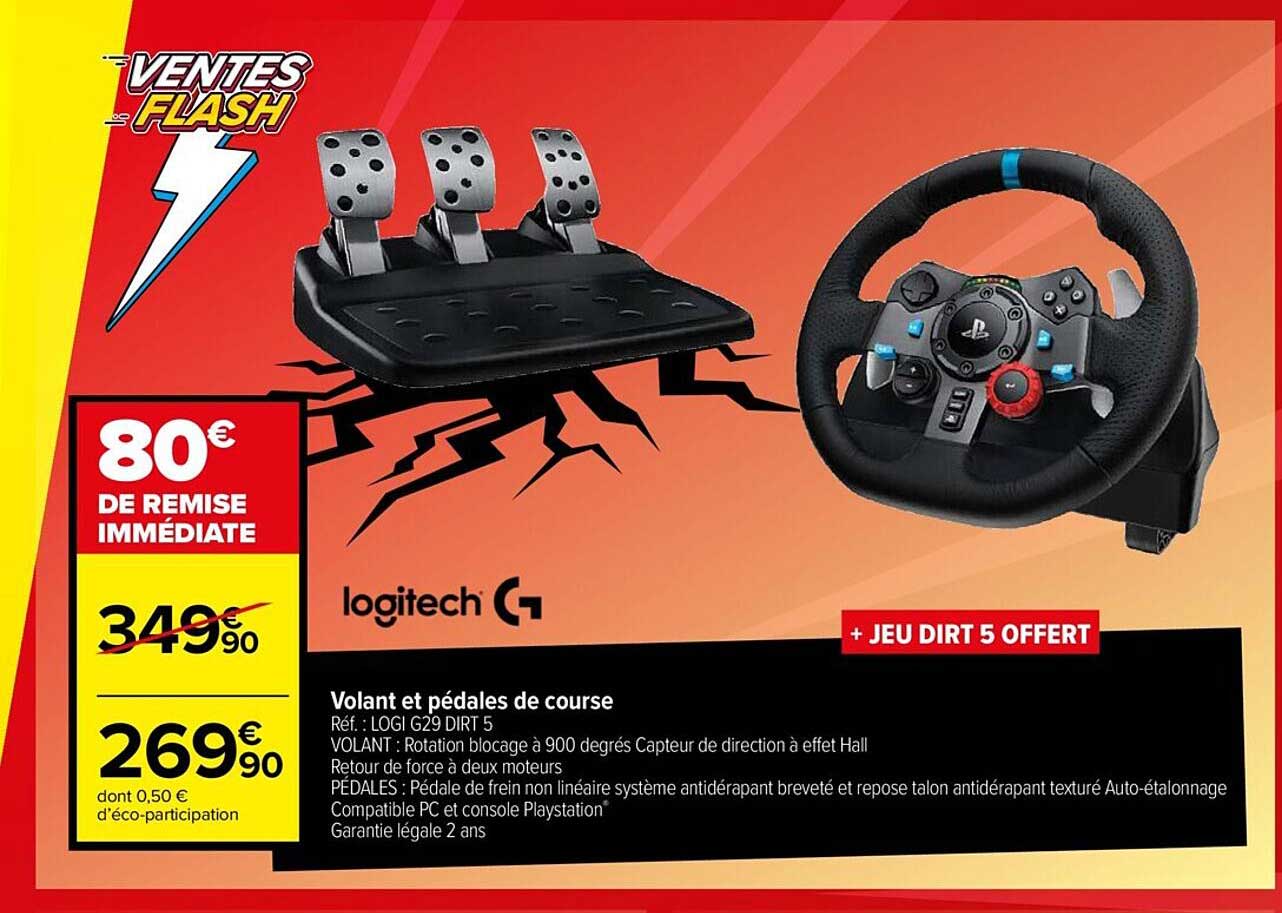 volant et pédales de course logitech