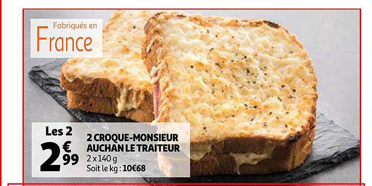 2 Croque-monsieur Auchan Traiteur