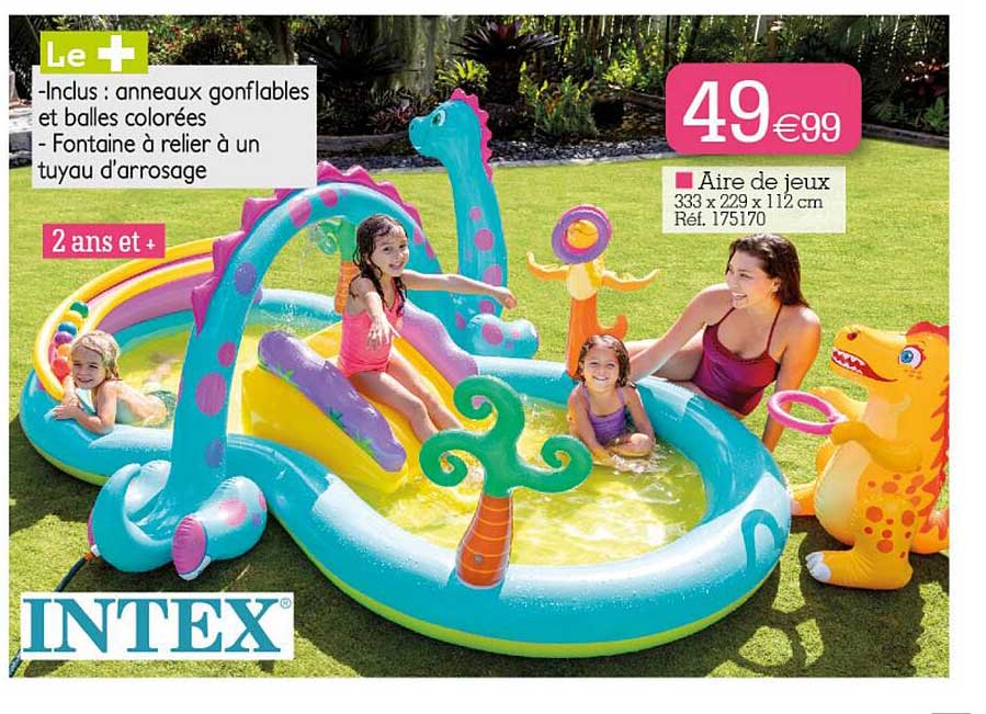 aire de jeux 333 x  229 x 112 cm intex