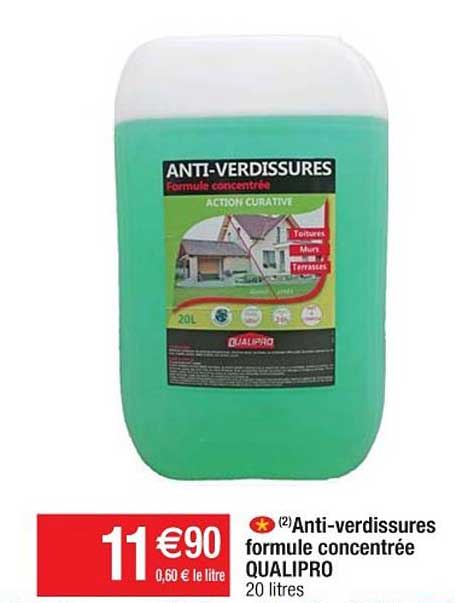 anti-verdissures formule concentrée qualipro