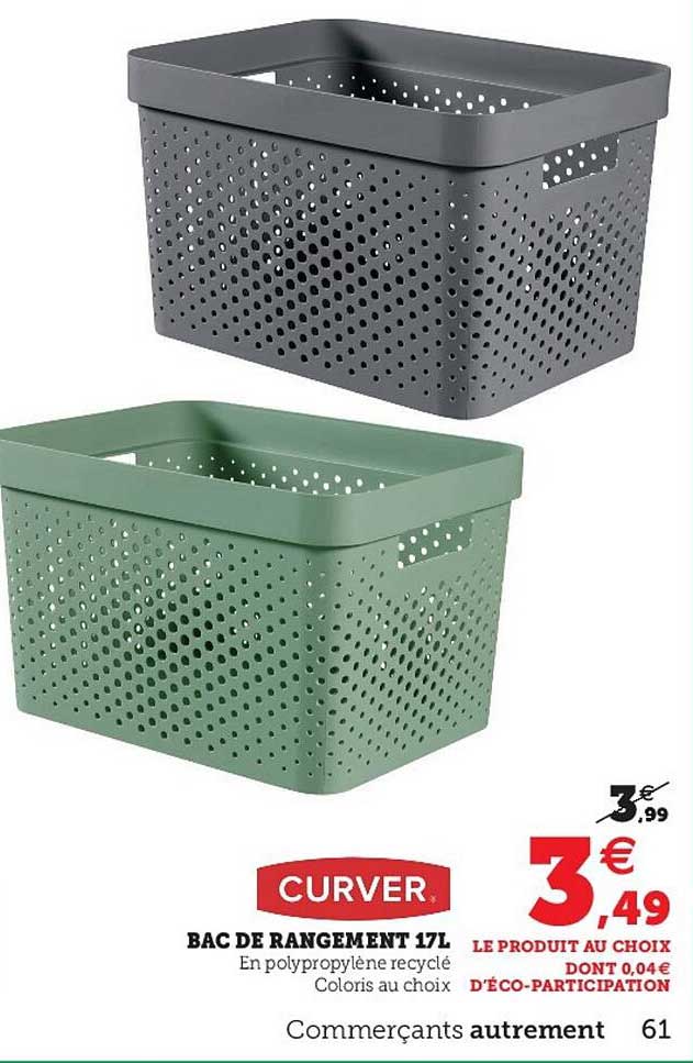 Bac De Rangement 17l