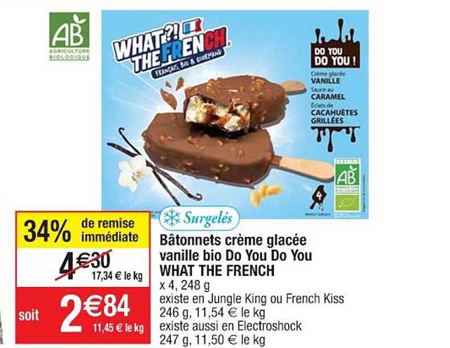 Bâtonnets Crème Glacée Vanille Bio Do You Do You What The French