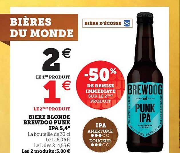 Biere Blonde Brewdog Punk Ipa 5,4