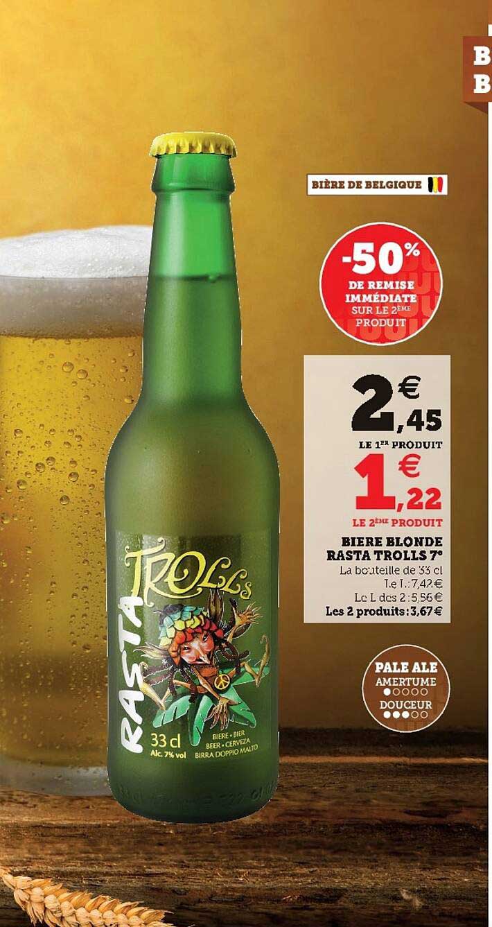 bière blonde rasta trolls 7' -50% de remise immédiate