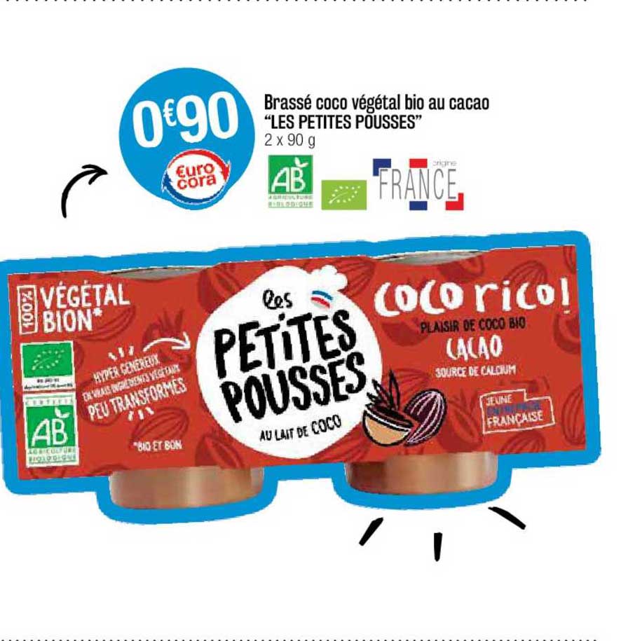brassé coco végétal bio au cacao "les petites pousses"