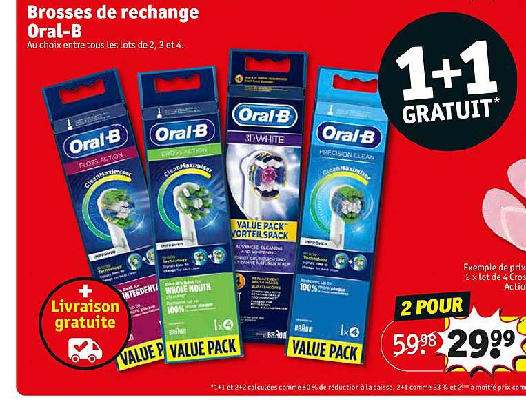 brosses de recharge oral-b