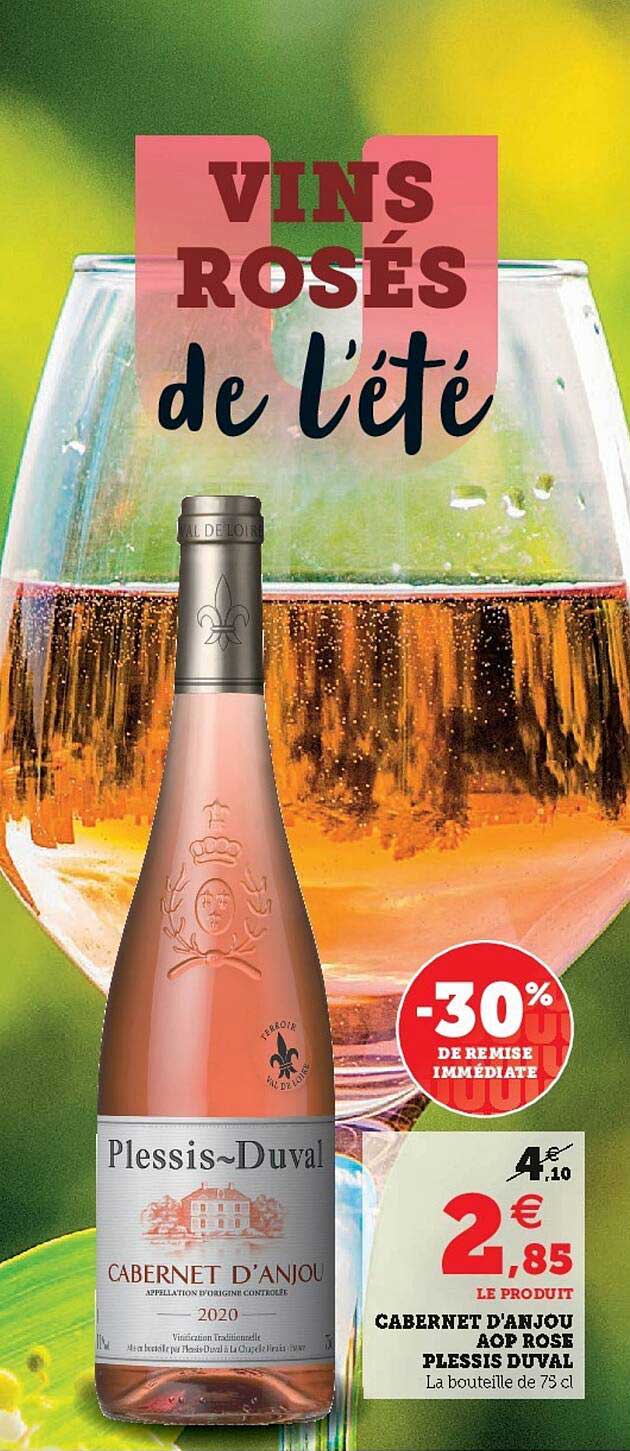 cabernet d'anjou aop rose plessis duval -30% de remise immédiate