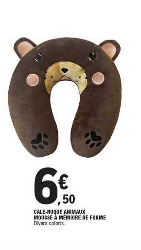 cale-nuque animaux mousse a memoire de forme