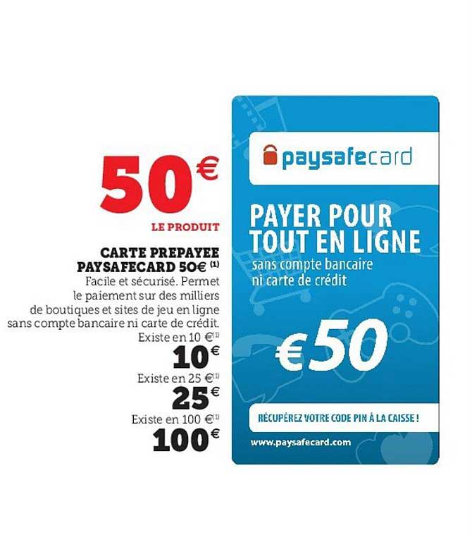 carte prepayée paysafecard
