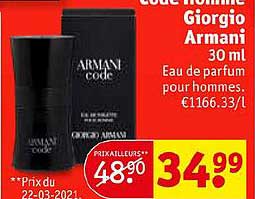 code homme giorgio armani