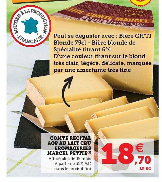 comte récital aop au lait cru fromageries marcel petite