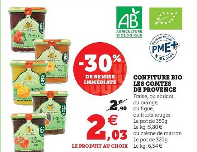 Confiture Bio Les Comtes De Provence -30% De Remise Immédiate