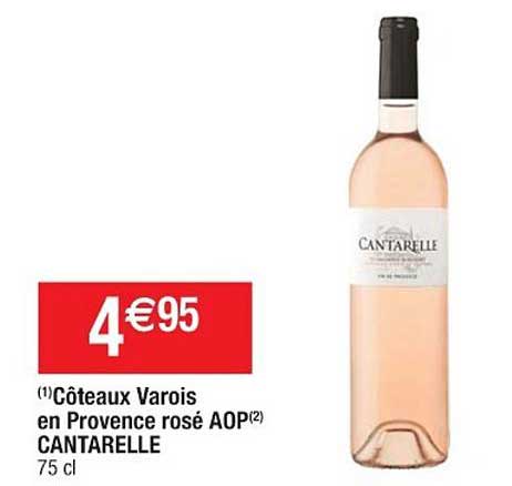 côteaux varois en provence rosé aop cantarelle
