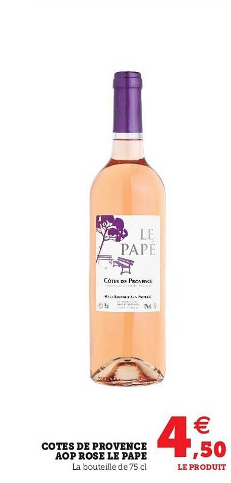cotes de provence aop rose le pape