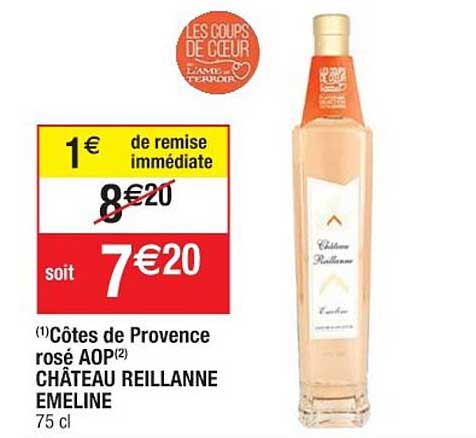 côtes de provence rosé aop château reillanne emeline
