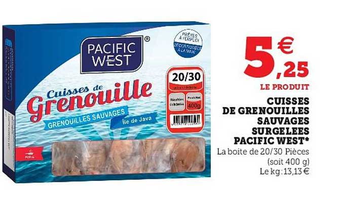 cuisses de grenouille sauvages surgelées pacific west