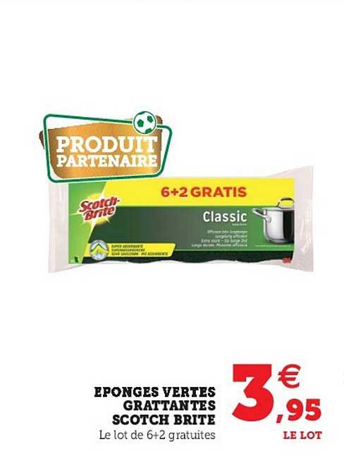 éponges vertes grattantes scotch brite