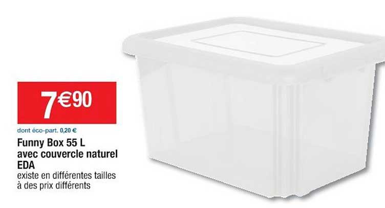 Funny Box 55 L Avec Couvercle Naturel Eda