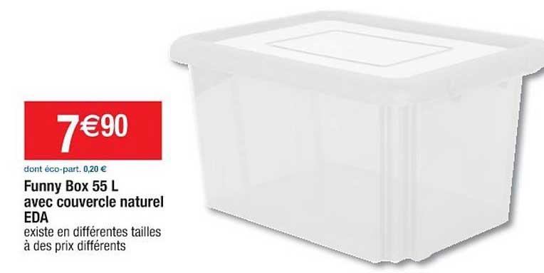 funny box 55 l avec couvercle naturel eda