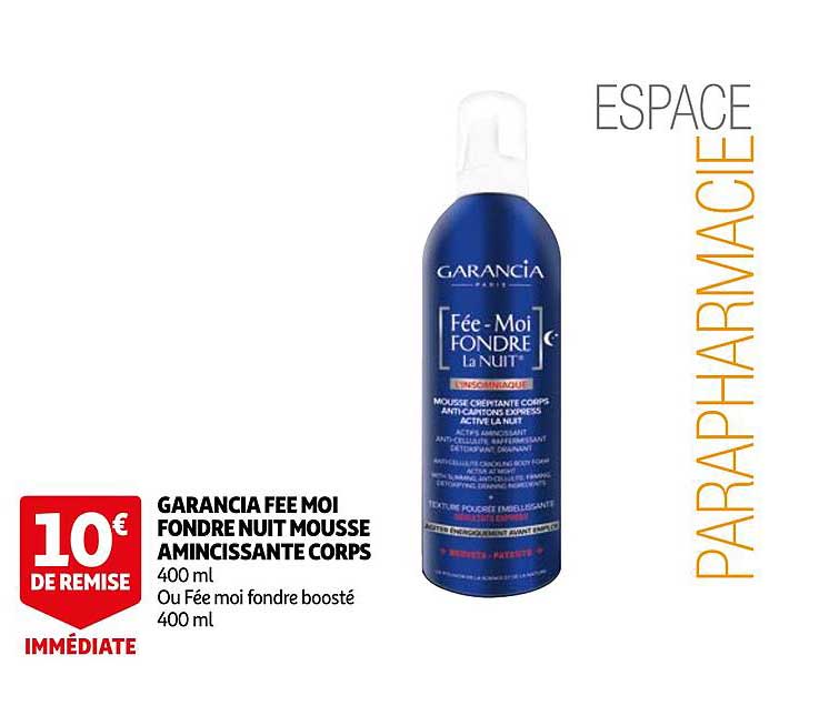 garancia fee moi fondre nuit mousse amincissante corps