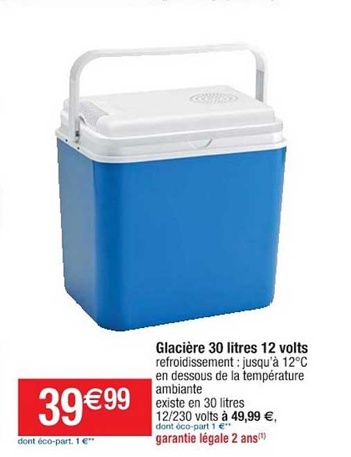 glacière 30 litres 12 volts