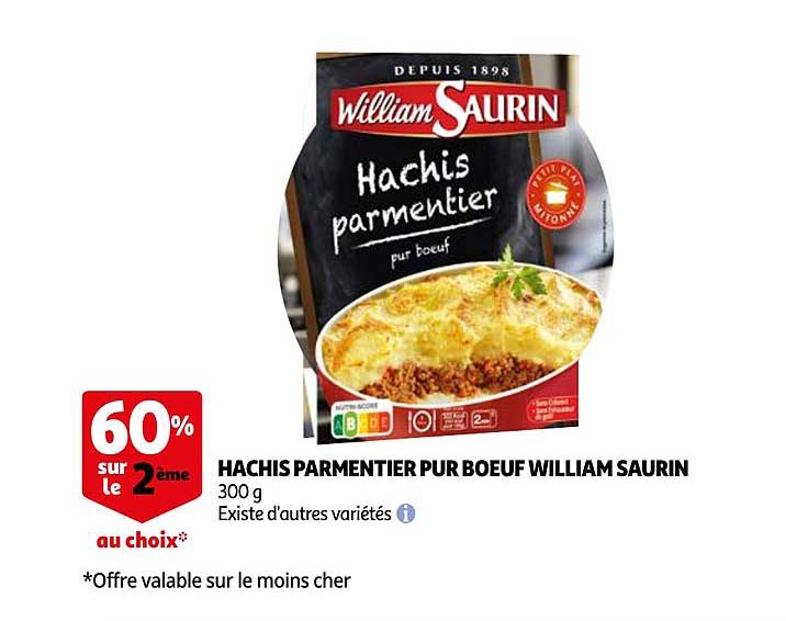 hachis parmentier pur boeuf william saurin