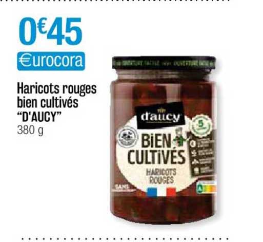 haricots rouges bien cultivés "d'aucy"