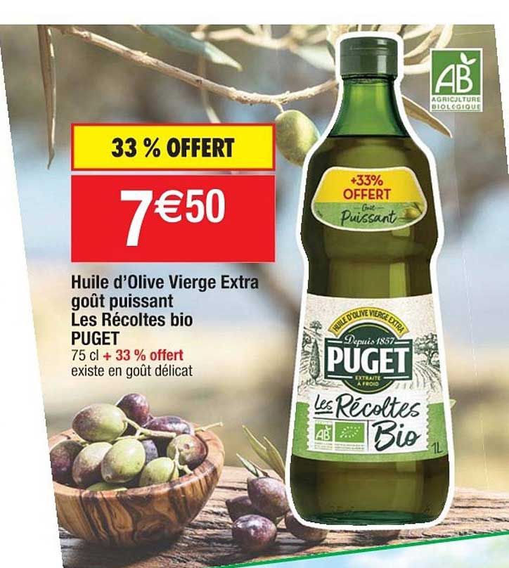huile d'olive vierge extra goût puissant les récoltes bio puget