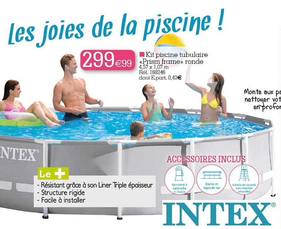 kit piscine tubulaire "prism frame" ronde