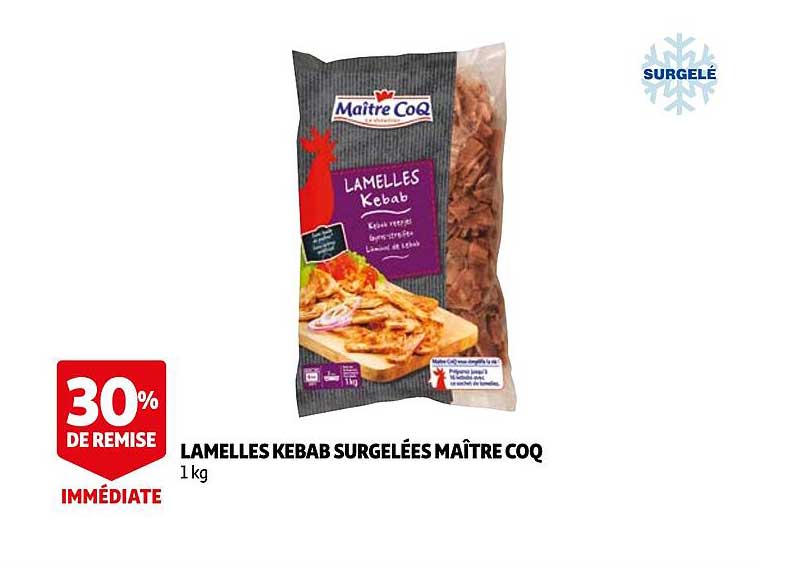 lamelles kebab surgelÉes maÎtre coq