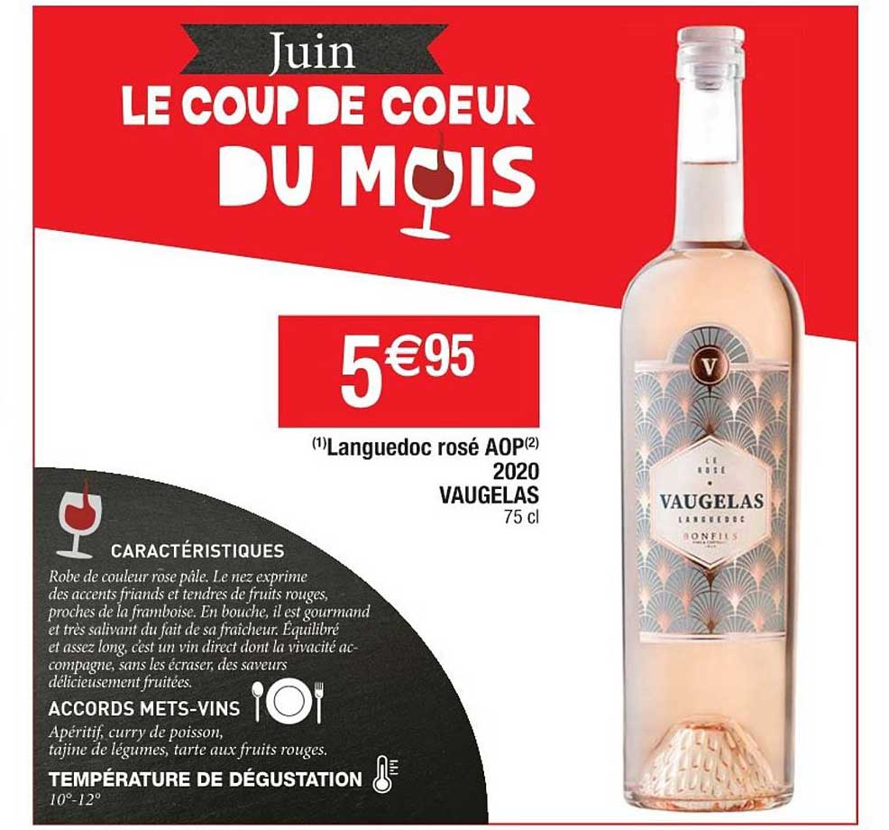 languedoc rosé aop 2020 vaugelas