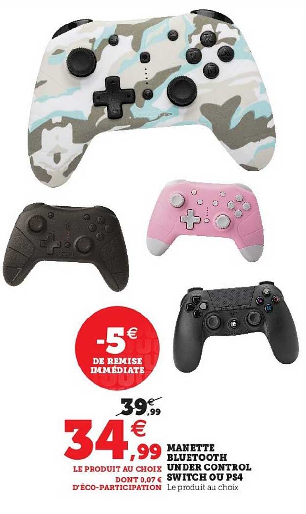 manette bluettoth under control switch ou ps4
