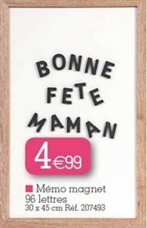 mémo magnet 96 lettres