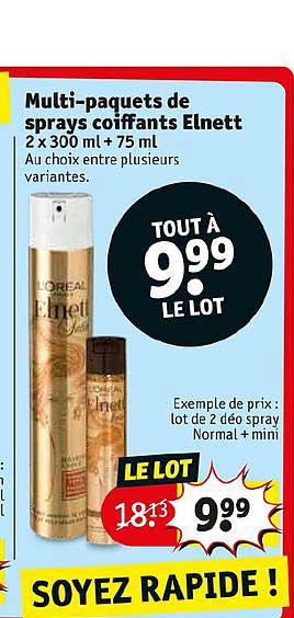 Multi-paquets De Sprays Coiffants Elnett