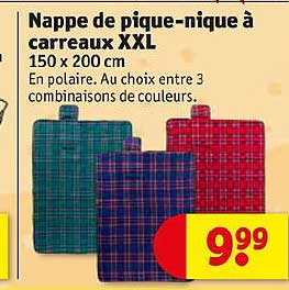 nappe de pique-nique à carreaux xxl