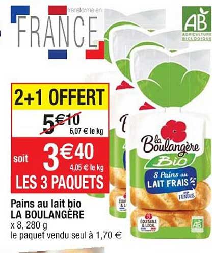 Pains Au Lait Bio La Boulangère