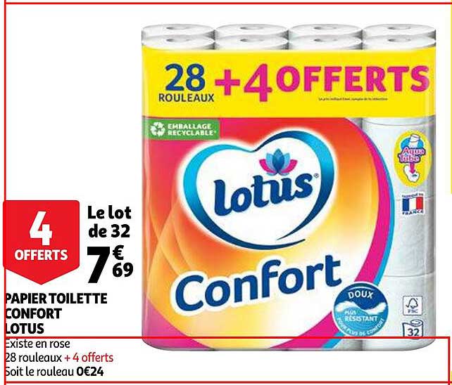 Papier Toilette Confort Lotus