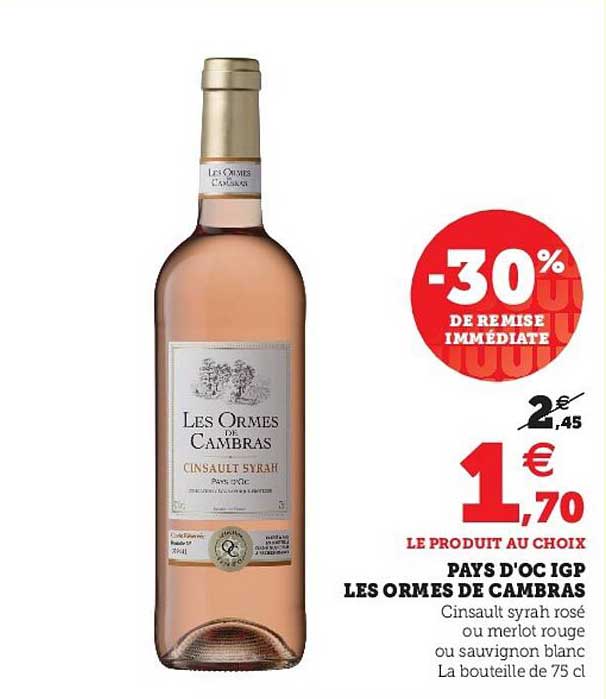 pays d'oc igp les ormes de cambras