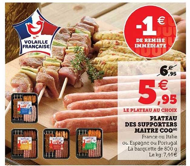 plateau des supporters maître coq