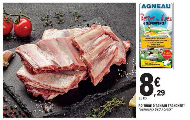 poitrine d'agneau tranchee "bergers des alpes"