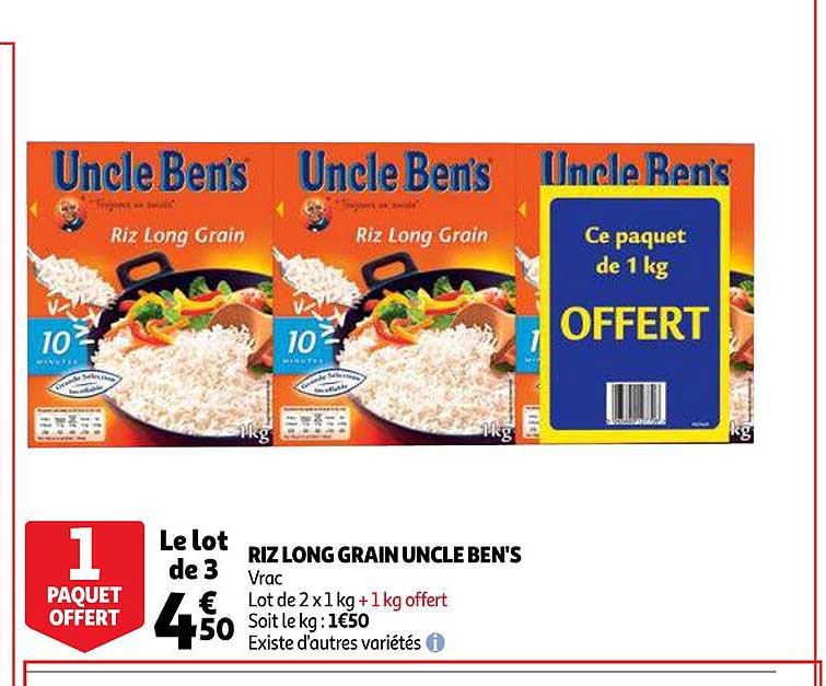 riz long grain uncle ben's