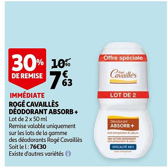 rogÉ cavaillÈs dÉodorant absorb +